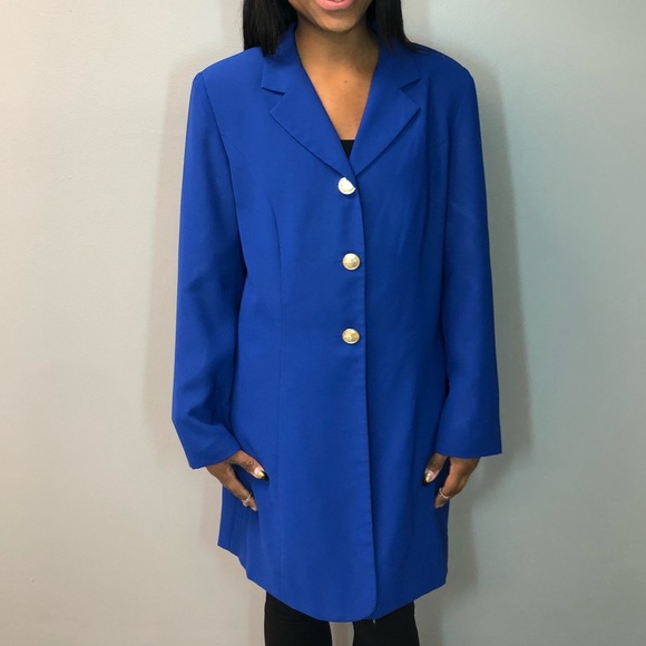 Blue long blazer - Picture 2 of 4